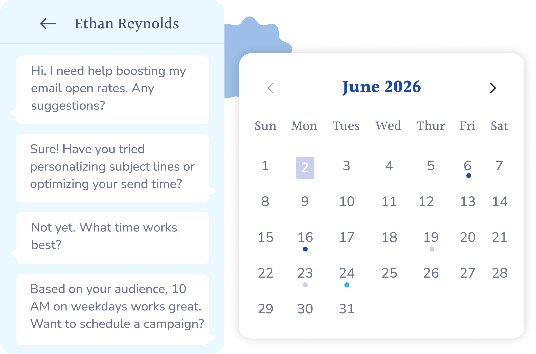 Campaigns product mockup