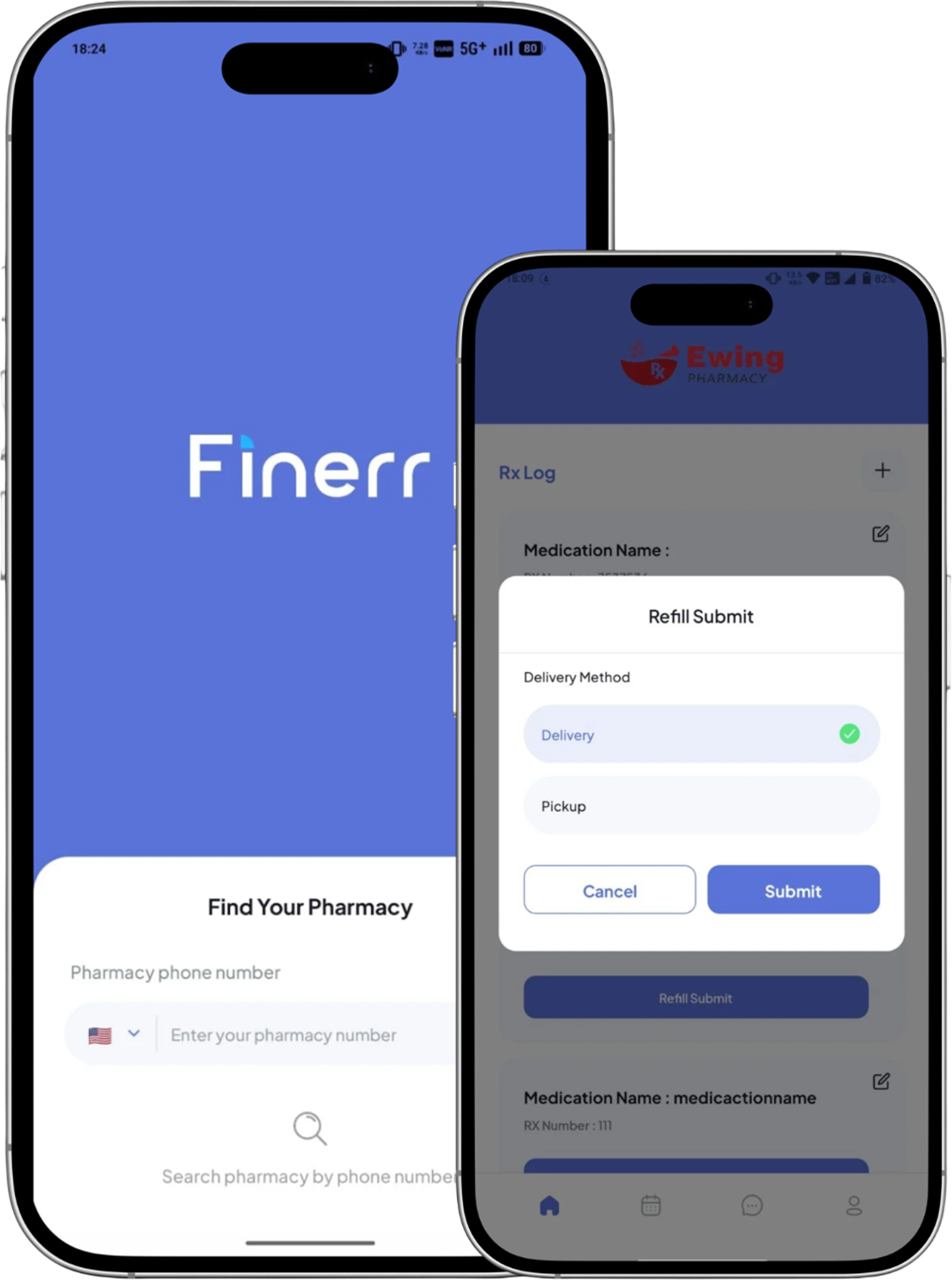 Mobile app product mockup