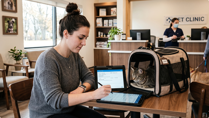 Digital intake forms for veterinary clinics